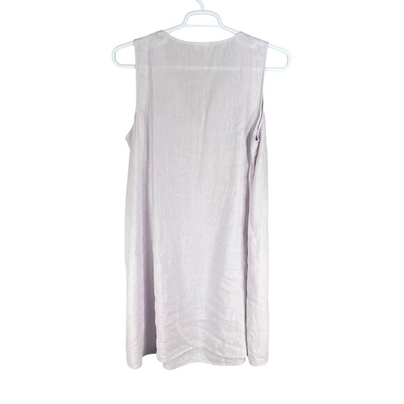 J. Jill Love Linen Women XL Lavender Sleeveless Shift Dress Minimalist Lagenlook - Picture 8 of 14